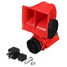 Tone Electric Horn Air Motor Bike Car Loudspeaker Relay Boat 12V Red Twin DC Blast - 1