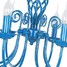 Chandelier Lamp Mediterranean Head Blue Bedroom Iron European Restaurant Garden - 4