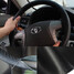 Black 38CM PU Leather Volvo Genuine DIY Car Steering Wheel Cover - 3