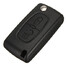 Flip Remote Folding 2 Button Citroen Key Fob Case Shell Black - 5