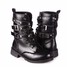 Women Motorcycle Cool Punk Black Boots - 6