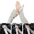 Silk Long Lace Sleeves Arm Multi Color Printed Anti-UV Gloves Fingerless Sun Summer Lady - 1