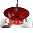 Cat Eye Number Red Lens With Chrome Plate Bracket Brake Tail Light 5W Motorcycle Rear - 5