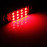 Rigid Car Festoon Red Interior Light Bulb 12-LED Loop 12V 3528 SMD 44mm - 5