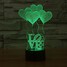 Night Light Heart 3d Art Led Night Light Romantic - 5