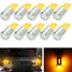 20Lm Lamp Light LED Side Indicator Yellow 0.17A 10pcs 2.3W T10 5730 - 1