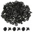 Black Fender 8mm Hole 100Pcs Rivets Fastener Clip Plastic Car - 1