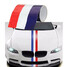 Hood 15CM White Blue Decoration Car Sticker Decal Emblem Stripe Flag Red Vinyl - 2