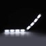 Lamp Streamer 1Pair Daytime Running Lights Steel Ring LED Turn Lights White - 8