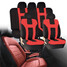 Piece Black Washable Universal Car Seat Covers Front Rear Red Protectors - 2