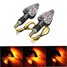 Carbon Bulb 12V Motor Bike Motorcycle Turn Signal Lamp Indicators Light E-Marked Arrow Mini - 1