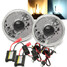 6000K HID Round Reflector Kit H4-2 Diamond Headlight High Low Beam 7Inch - 2