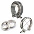 63MM Flanges Turbo Exhaust Universal Stainless Downpipe V-Band Clamp 2.5inch - 2
