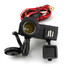 Cigarette Lighter Socket Adapter Motorcycle Waterproof 12V Dual USB - 2