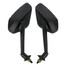 10mm Thread Universal Angled Motorcycle Bike Pair Black Mirrors Motobike - 4