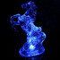 1pc Night Light Led Lamp Colorful Romantic Christmas Crystal Small - 1