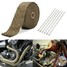 Kit Motor Car Insulation Ties Stainless Titanium Heat Wrap Exhaust Header - 1