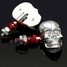 4pcs 12V Indicator Lamp Motorcycle Skull Skeleton Head 0.5W Turn Signal Light - 8