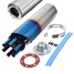 Exhaust Muffler Pipe Motorcycle Stainless Slip-On Rotating 100mm Grilled Blue - 5