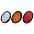 White Yellow Rear Tail Brake Stop Trailers Round LED Red Reflector Truck - 7
