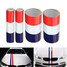 Hood 15CM White Blue Decoration Car Sticker Decal Emblem Stripe Flag Red Vinyl - 1