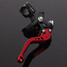Universal Motorcycle 2 X Brake Clutch Lever Master Cylinder Red CNC - 5