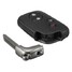 Uncut Key Case Shell LEXUS Remote Folding Car Flip Buttons Black - 5
