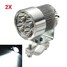 Day Truck Van 6000K LED Light Spotlight 12W Headlamp Motorcycle Scooter Car Chrome 2Pcs - 1