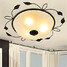 Led Bedroom Balcony Art Glass Ceiling Lamp Ceiling Round - 4