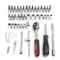 Set Car Ratchet Wrench Socket Repair Tools Kit Set Spanner Screwdriver - 1