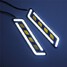 Daytime Running Fog Turn Signal Light Shape COB LED DRL 800LM White Pair Yellow - 2