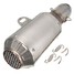 Stainless Steel Gp Motorcycle Street Bike 51mm Silver Exhaust Muffler Pipe Grilled Blue Mesh - 8