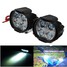 Black Pair 8W Bicycle Scooter ATV Motor Bike IP65 Spotlightt 800LM Headlamp - 1