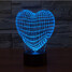 Heart Novelty Lighting Touch Dimming 3d Decoration Atmosphere Lamp Colorful Led Night Light - 4