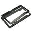Universal Black Front Rear Frames Painted Tag 2Pcs License Plate Style - 2
