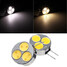 3SMD G4 12V Pure Light Lamp Bulb 3W COB LED Car Warm White - 1