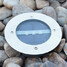 Led Solar Power Deck Light Round Garden Pathway Recessed Dock - 2