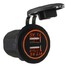 5V 2.1A Adapter 1A Socket Waterproof Car Dual USB Power Charger - 3