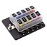 12V 24V Way Blade Fuse Box Holder Trike Warning Light Car Marine with LED - 1