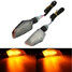 Light Pair LED Blinker Indicator Turn Signal Amber Universal Motorcycle Amber - 1