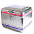 Scooter Silver Top Motorcycle Luggage Rear Box Case Stainless Steel Hard Trunk - 3