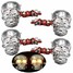 4pcs 12V Indicator Lamp Motorcycle Skull Skeleton Head 0.5W Turn Signal Light - 1