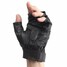 Cycling Sport Unisex Half Finger Black Driving PU Gloves - 8