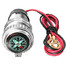 Motorcycle Handlebar Compass Charger Adapter with Phone MP3 USB - 9