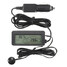 Blue Backlight Display Indoor LCD Digital Black Car Thermometer - 1