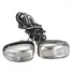 Chrome Wind Shield Spray Nozzle Wiper Eyes LED Light Lamp Jet Washer - 1
