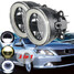 LED Fog Lights Universal Car 3 in 1 Angel Eyes inches Daytime Running Lights - 6