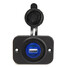 USB Port Car Charger Adapter DC12-24V Waterproof Panel Indicator Light 5V 2.1A - 1