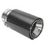 Tip Universal Tailpipe Interface 64mm Exhaust Muffler Silencer Carbon Fiber - 6