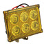 External 12V 18W Six Square LED Headlights Yellow Light Floodlight Motorcycle Super Bright - 3